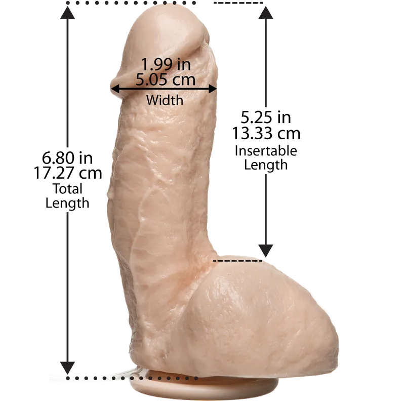 Фалоімітатор Doc Johnson The Amazing Squirting Realistic Cock, тілесний, ПВХ