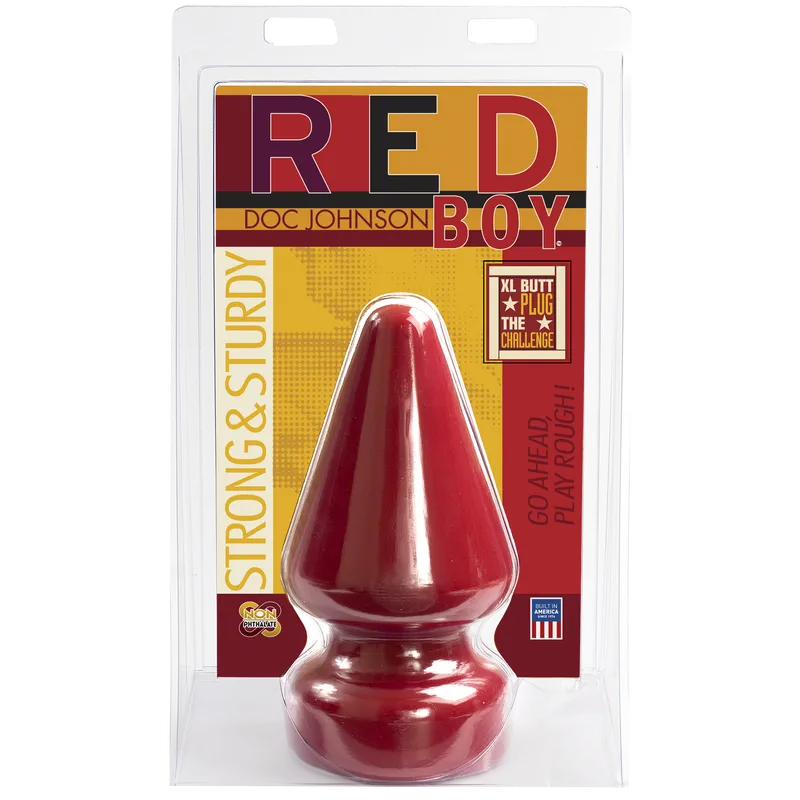 Анальна пробка Doc Johnson Red Boy - The Challenge Butt Plug, діаметр 120 мм