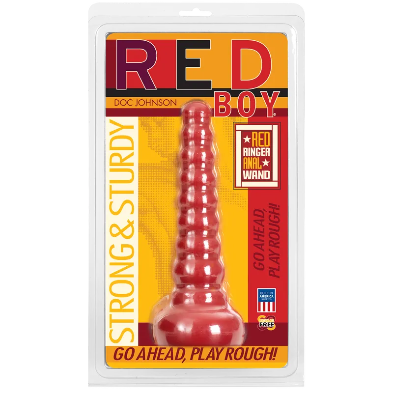 Анальна втулка Doc Johnson Red Boy - Red Ringer Anal Wand, макс. діаметр 4,5 см
