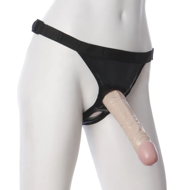 Трусики зі страпоном Doc Johnson Vac-U-Lock 8 Inch Classic Dong Ultra Harness, тілесний