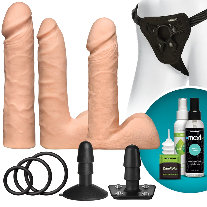 Набір для страпона Doc Johnson Vac-U-Lock Dual Density UltraSKYN Set