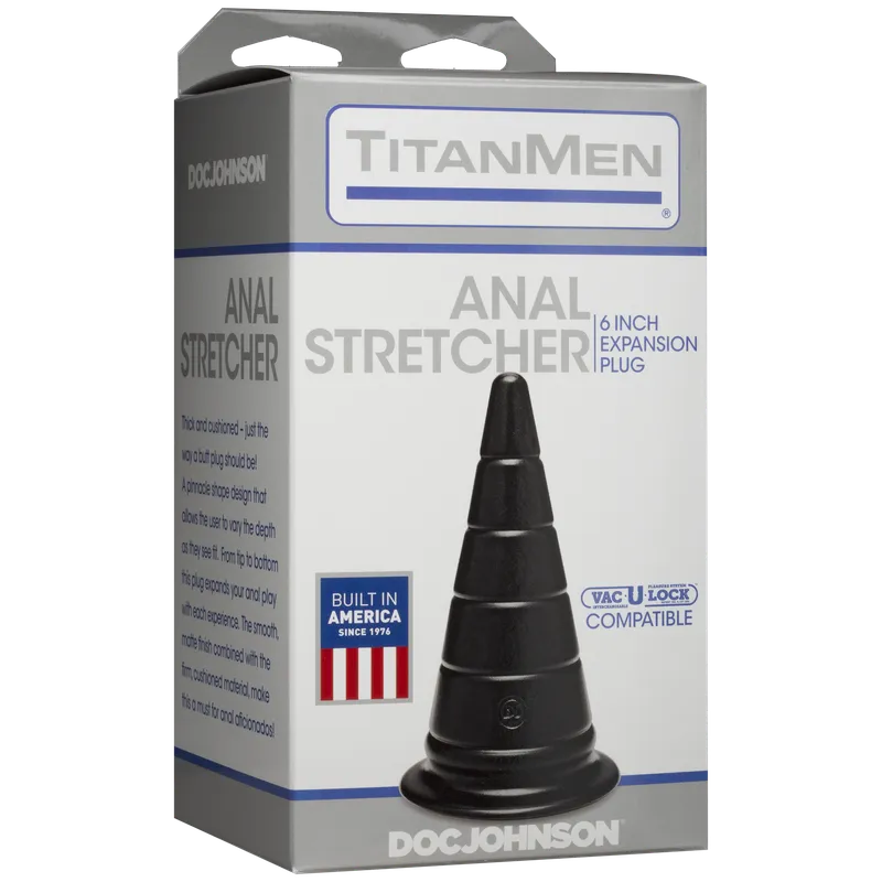 Анальний стимулятор Doc Johnson TitanMen Anal Stretcher 6 Inch Plug, чорний