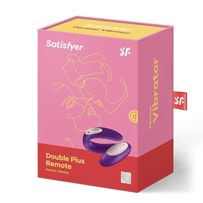 Вібратор для пар Satisfyer Double Plus Remote з пультом ДК, фіолетовий