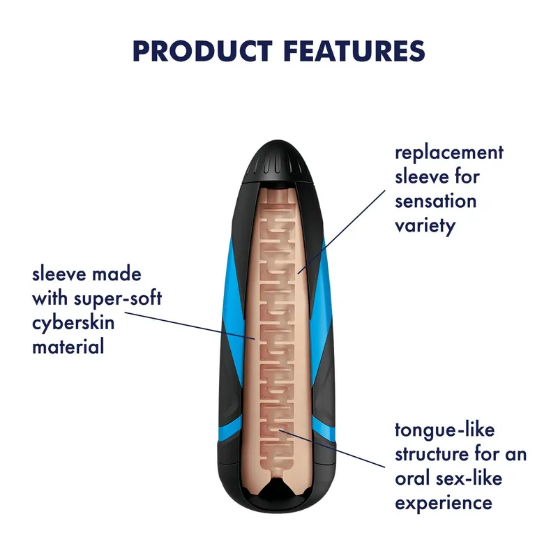 Рукав-вставка для мастурбатора Satisfyer Men LUSTY TONGUES, білий