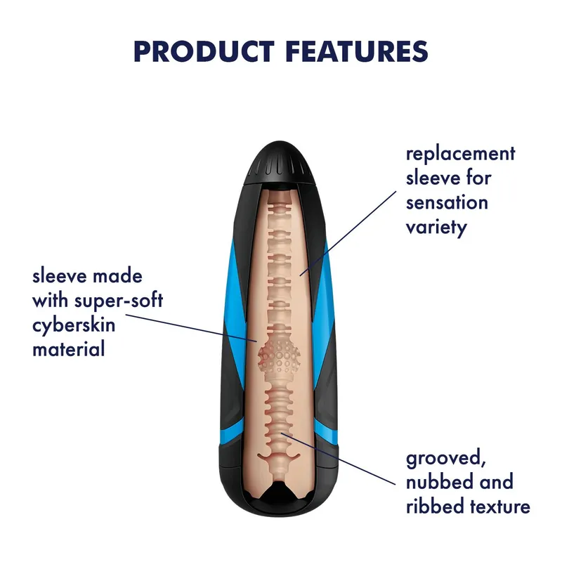Змінний рукав-вставка Satisfyer Men TRI DELIGHTS, білий