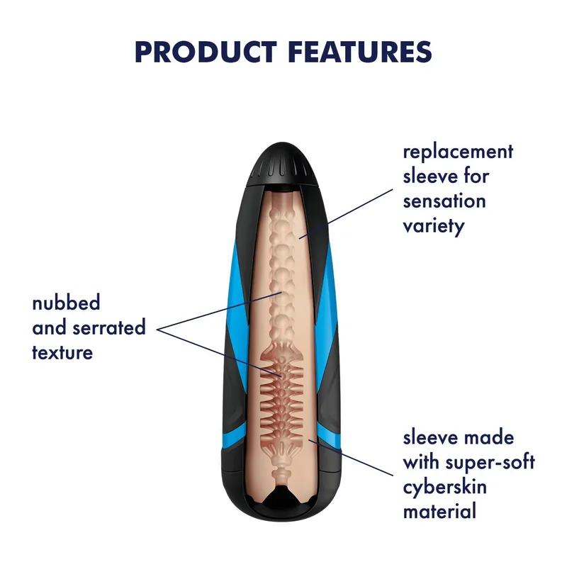 Рукав-вставка для мастурбатора Satisfyer Men TORNADO BLISS, білий
