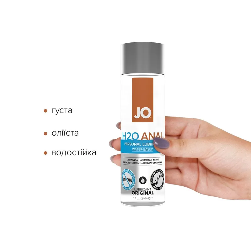 Анальний лубрикант JO ANAL PREMIUM — ORIGINAL на силіконовій основі, 240 мл