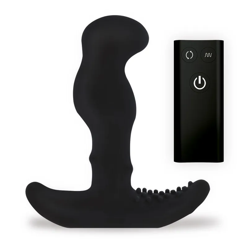 Масажер простати Nexus G-Stroker з рухомими намистинами та пультом ДК, чорний