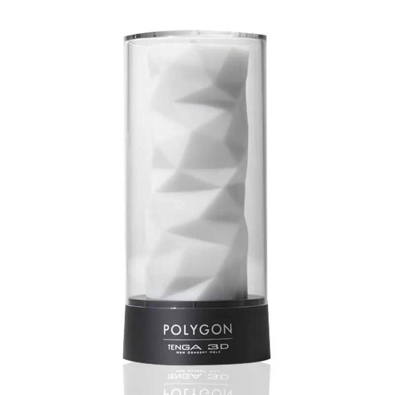 Мастурбатор Tenga 3D Polygon із антибактеріального еластомеру зі сріблом
