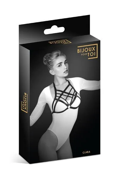 Портупея на груди Bijoux Pour Toi - CLARA, чорний поліестер