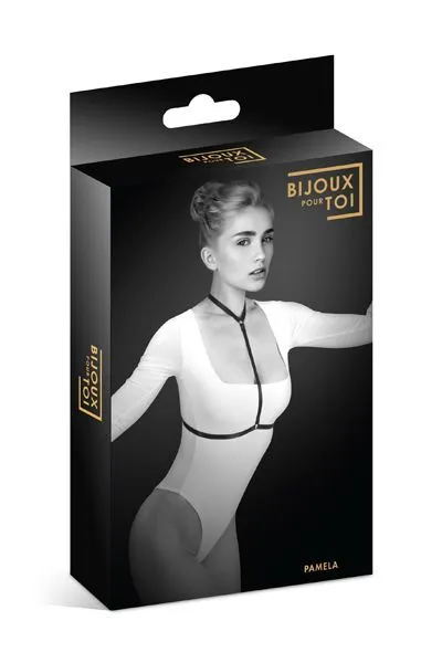 Портупея на груди Bijoux Pour Toi - PAMELA, чорна, поліестер