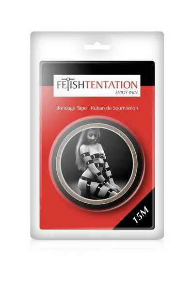 Скотч для бондажу Fetish Tentation Black, 15 м