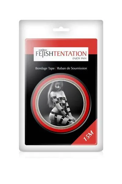 Скотч для бондажу Fetish Tentation Red, 15 м