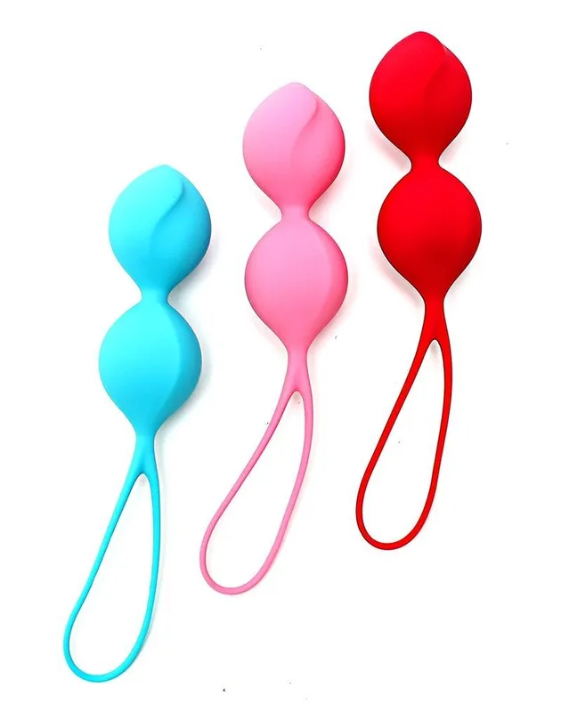 Набір вагінальних кульок Satisfyer Balls Training Set 3, 3 шт., блакитний/рожевий/червоний