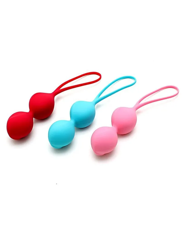Набір вагінальних кульок Satisfyer Balls Training Set 3, 3 шт., блакитний/рожевий/червоний