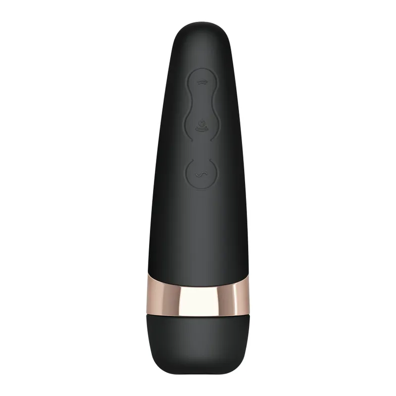 Вакуумний кліторальний стимулятор Satisfyer PRO 3 Vibration, чорний з золотими вставками