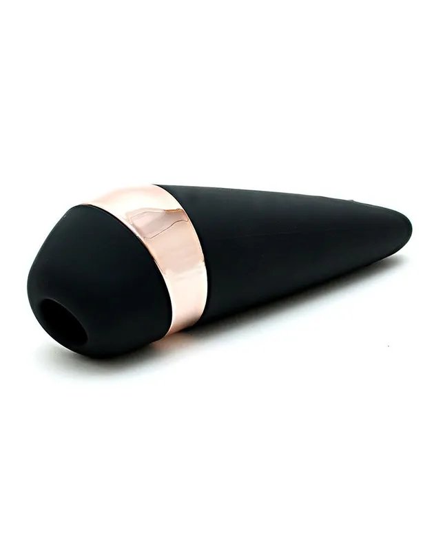Вакуумний кліторальний стимулятор Satisfyer PRO 3 Vibration, чорний з золотими вставками