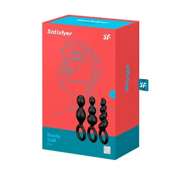 Набір анальних пробок Satisfyer Plugs black (set of 3), макс. діаметр 3 см