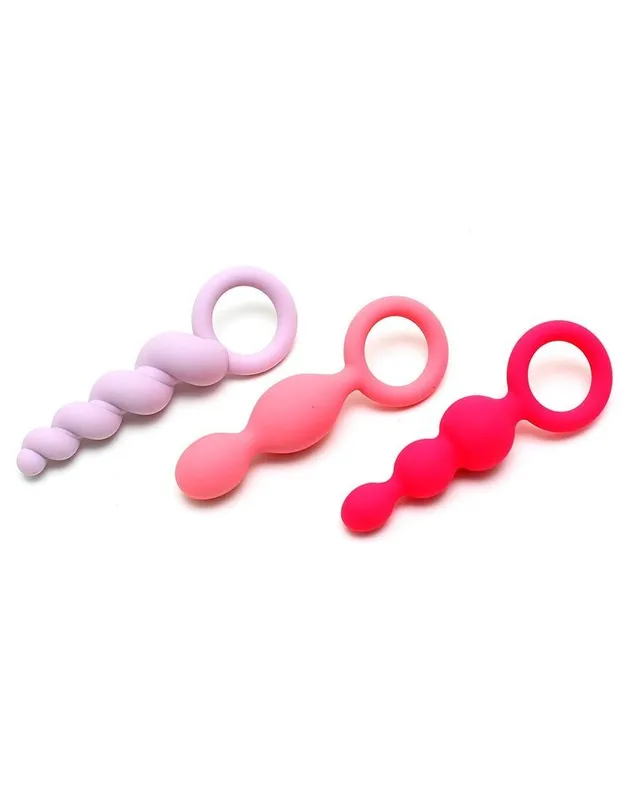 Набір анальних пробок Satisfyer Plugs coloured (set of 3), макс. діаметр 30 мм