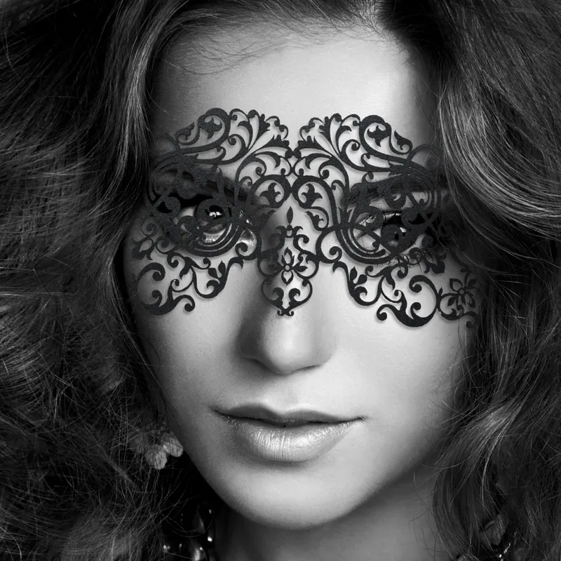Маска на обличчя Bijoux Indiscrets Dalila Mask, чорна, без зав'язок