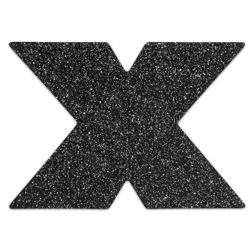Пестіс-наклейки Bijoux Indiscrets Flash Cross Black у формі X