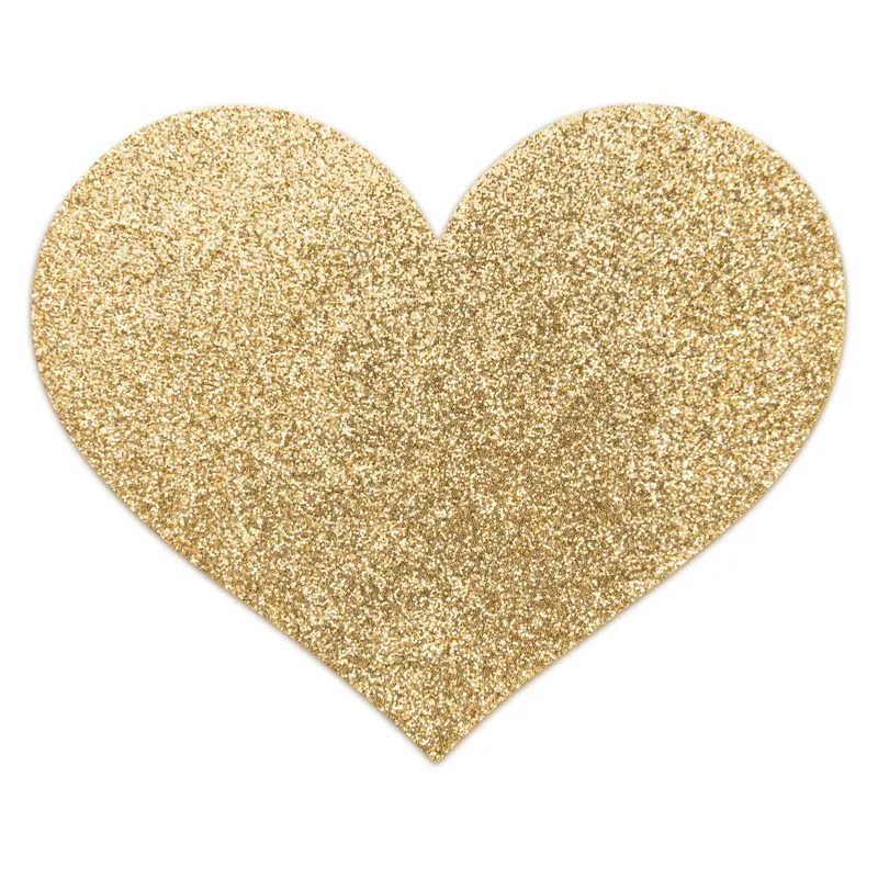 Пестіс-стикіні Bijoux Indiscrets Flash Heart Gold, наклейки на соски у формі серця