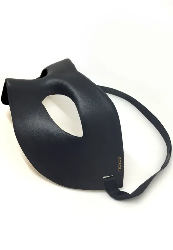 Маска на обличчя Mask Dorcel, чорна екошкіра