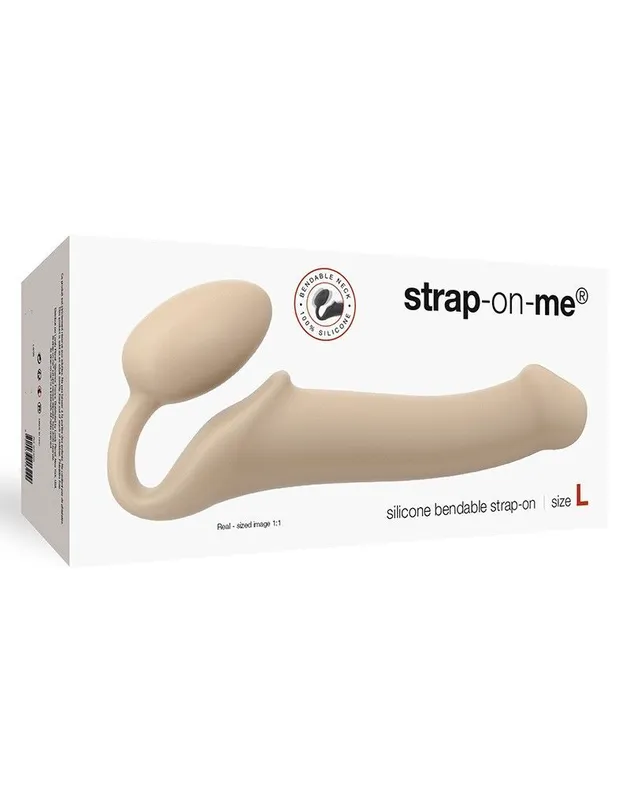Безремінний страпон Strap-On-Me Flesh L, тілесний, діаметр 3,7 см