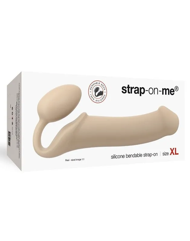 Безремінний страпон Strap-On-Me Flesh XL, тілесний, діаметр 4,5 см