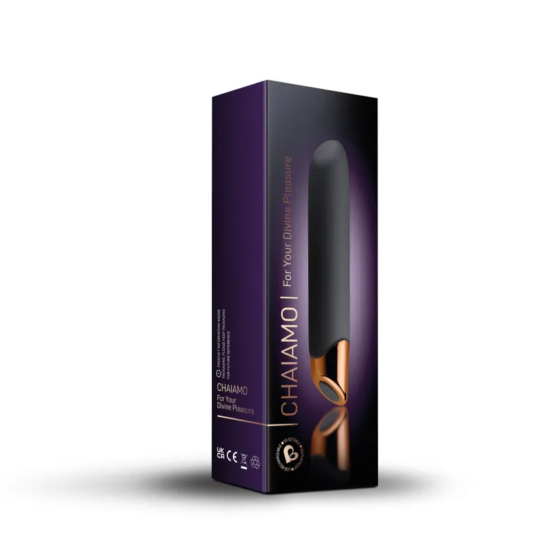 Вібратор Rocks Off Chaiamo Black, силікон soft-touch, водостійкий