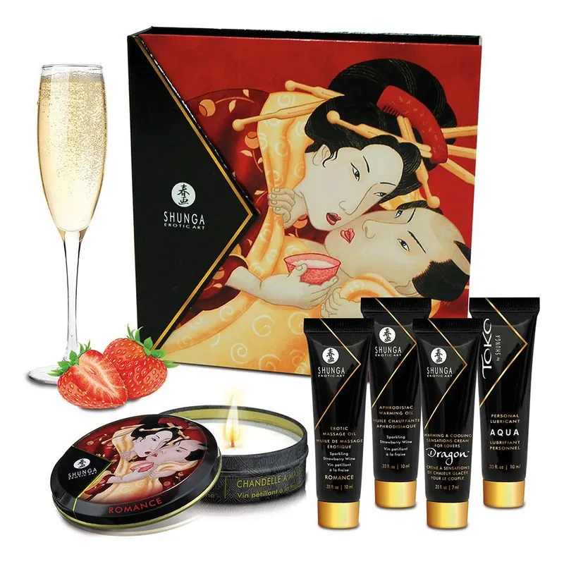 Подарунковий набір Shunga Geisha's Secret Sparkling Strawberry Wine