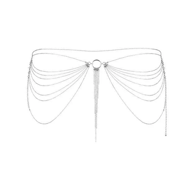 Прикраса на тіло Bijoux Indiscrets Magnifique Bikini Chain, срібляста