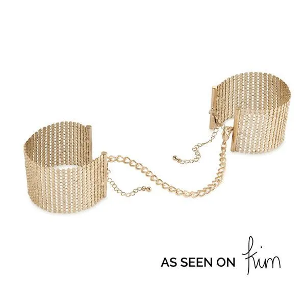 Наручники-браслети Bijoux Indiscrets Desir Metallique Handcuffs, золотисті
