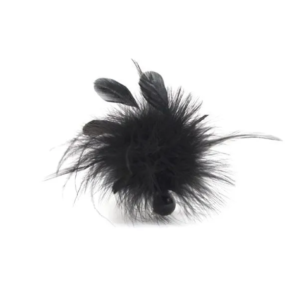 Лоскотка-метелик Bijoux Indiscrets Pom Pom feather tickler, чорна