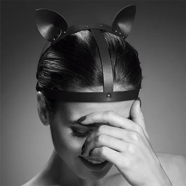 Котячі вушка Bijoux Indiscrets MAZE - Cat Ears Headpiece Black, екошкіра