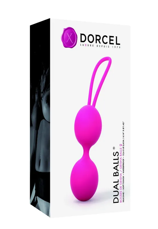 Вагінальні кульки Dorcel Dual Balls, рожеві, діаметр 3,6 см