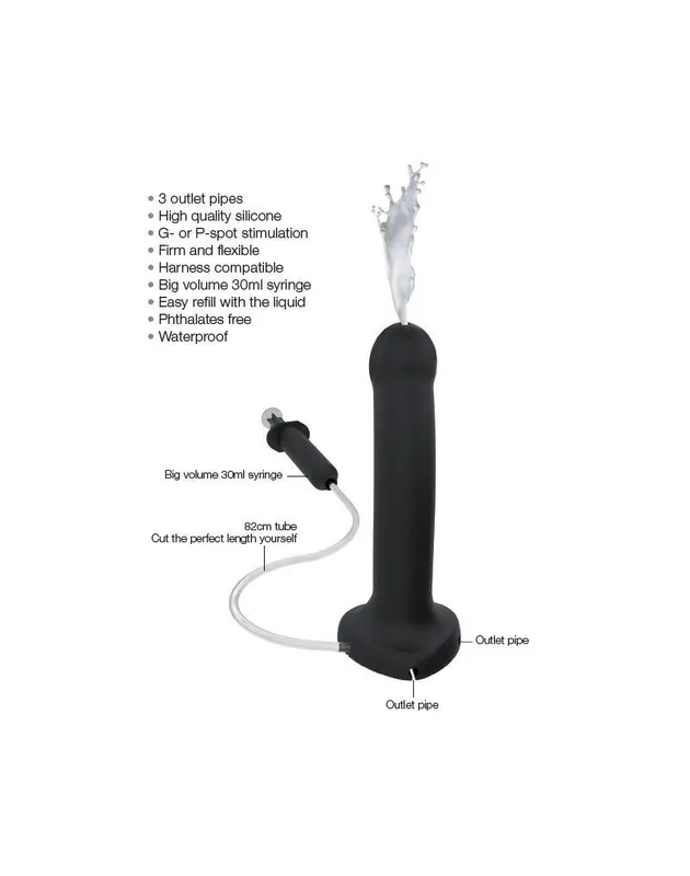 Фалоімітатор для страпона Strap-On-Me Dildo Cum Flesh з ефектом еякуляції, тілесний