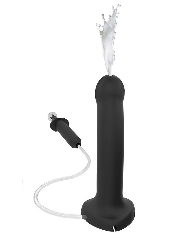 Фалоімітатор із сім'явипорскуванням Strap-On-Me Dildo Cum Black, діаметр 36 мм