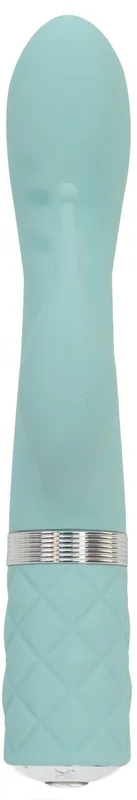 Вібратор-кролик Pillow Talk Kinky Teal з кристалом Swarovski, бірюзовий