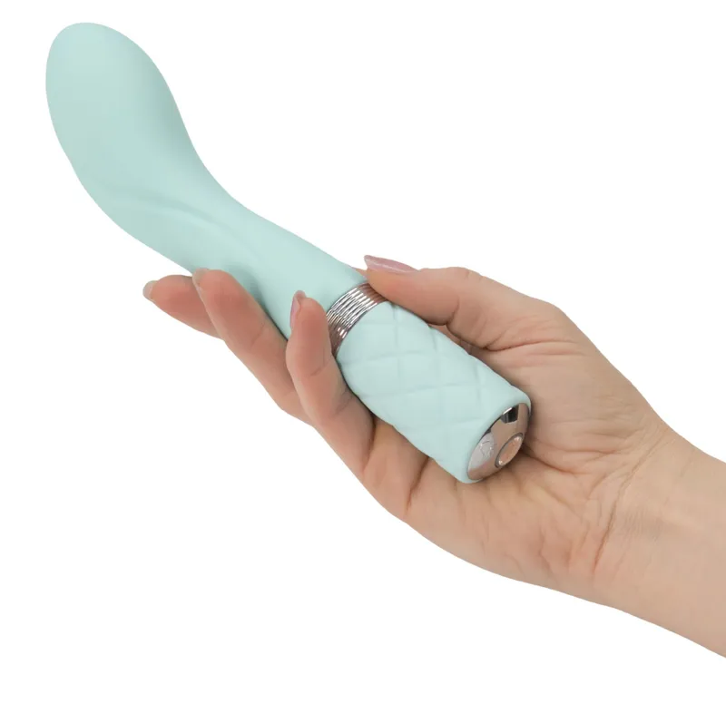 Вібратор для точки G Pillow Talk Sassy Teal з кристалом Swarovski, бірюзовий