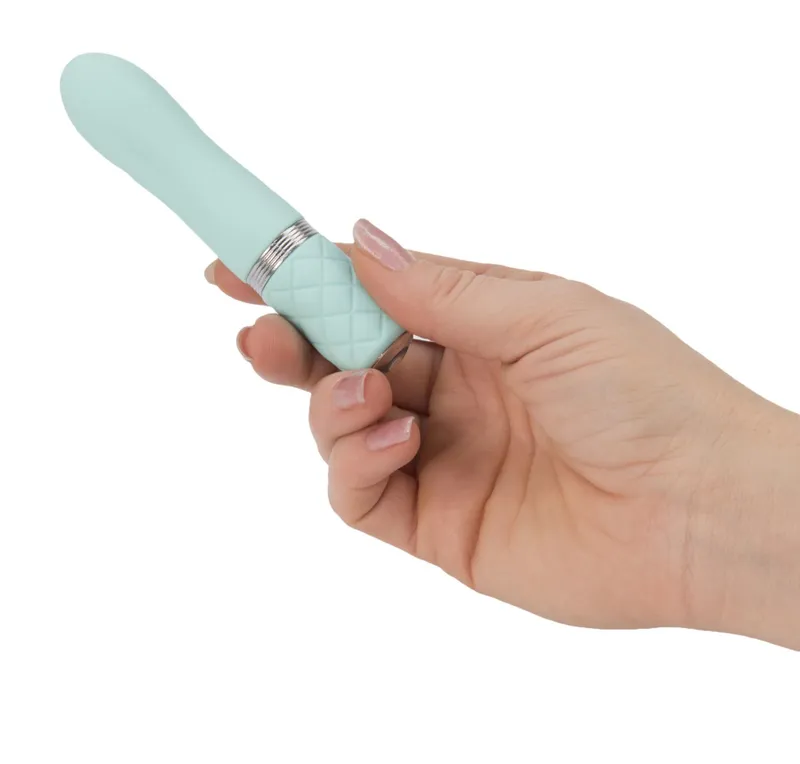 Міні-вібратор Pillow Talk Flirty Teal з кристалом Swarovski, бірюзовий
