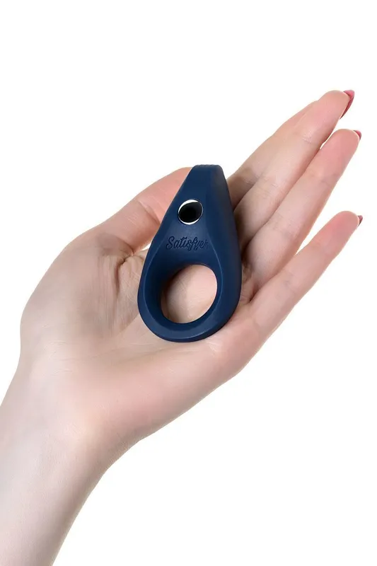 Ерекційне віброкільце Satisfyer Rocket Ring з подовженим стимулятором клітора, синє