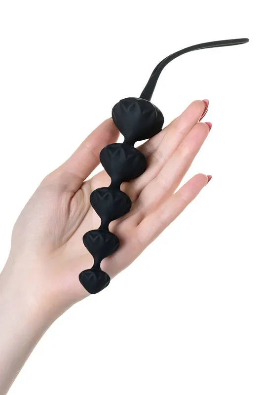 Набір анальних намистин Satisfyer Beads Black, силікон, чорний колір