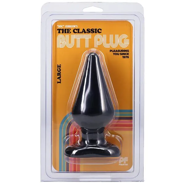 Анальна пробка Doc Johnson Smooth Classic Large - Black, макс. діаметр 5,7 см