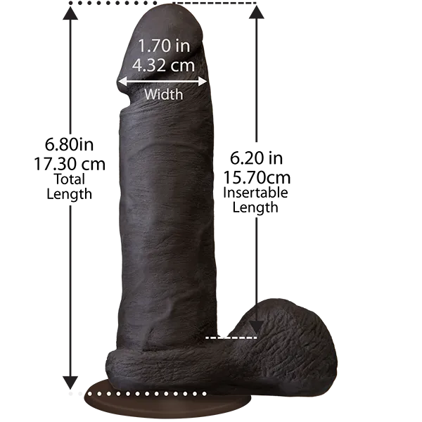 Фалоімітатор Doc Johnson The Realistic Cock 6 inch - ULTRASKYN, коричневий