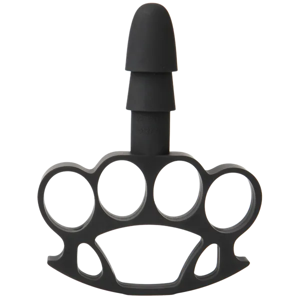 Тримач-кастет Doc Johnson Knuckle Up з кріпленням Vac-U-Lock, чорний