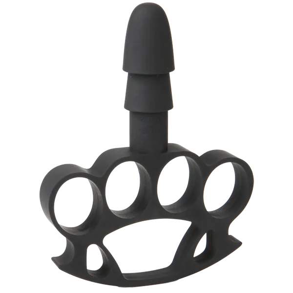 Тримач-кастет Doc Johnson Knuckle Up з кріпленням Vac-U-Lock, чорний