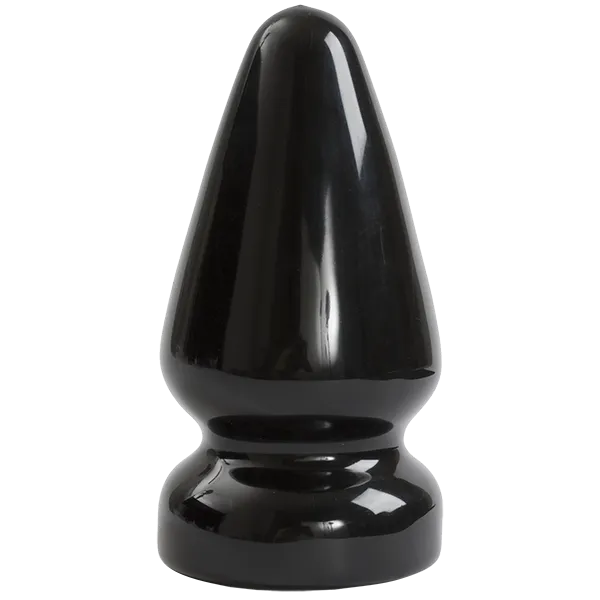 Анальна пробка Doc Johnson Titanmen Tools Ass Servant, чорна, діаметр 9,4 см