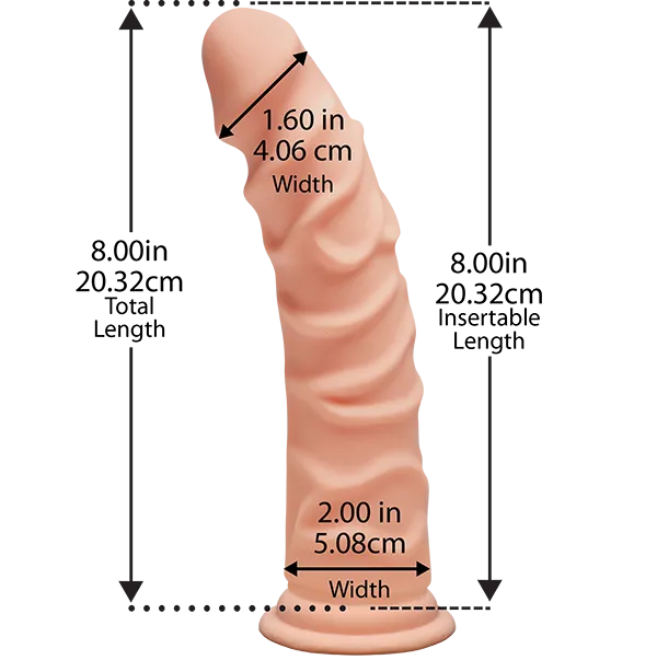 Фалоімітатор Doc Johnson The D - Ragin D - 8 Inch Without Balls ULTRASKYN, тілесний