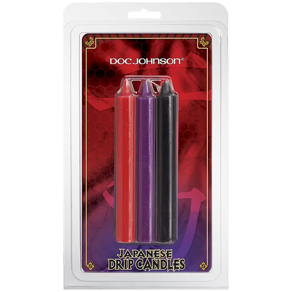 БДСМ свічки низькотемпературні Doc Johnson Japanese Drip Candles, набір 3 шт